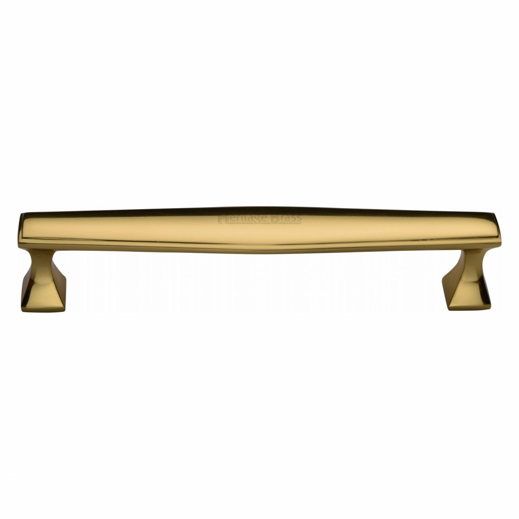 M Marcus Heritage Brass Deco Design Cabinet Handle 128mm Centre to Centre